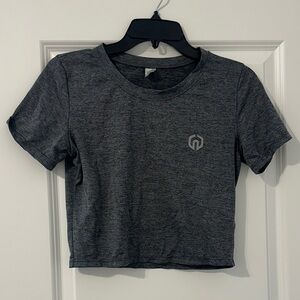 Gray Workout Crop Top